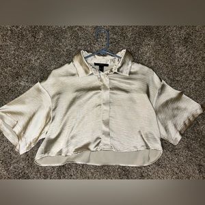 Cropped Button-Up Tee